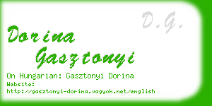 dorina gasztonyi business card